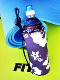 24oz retro gray neoprene water bottle koozie