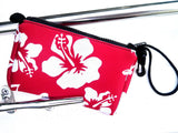wristlet neoprene bag retro red