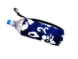 neoprene water bottle koozie 24oz retro blue