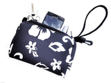 wristlet neoprene bags retro gray