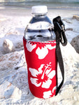 retro red 16oz neoprene water bottle koozie