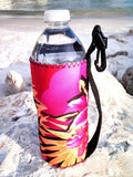 haole pink neoprene water bottle koozie